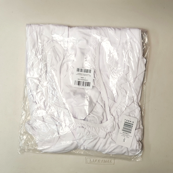 ❤️NWT VINTAGE TORRID BABYDOLL TANK SUPER SOFT CINCHED WAIST SLEEVELESS CAMI - Picture 9 of 15